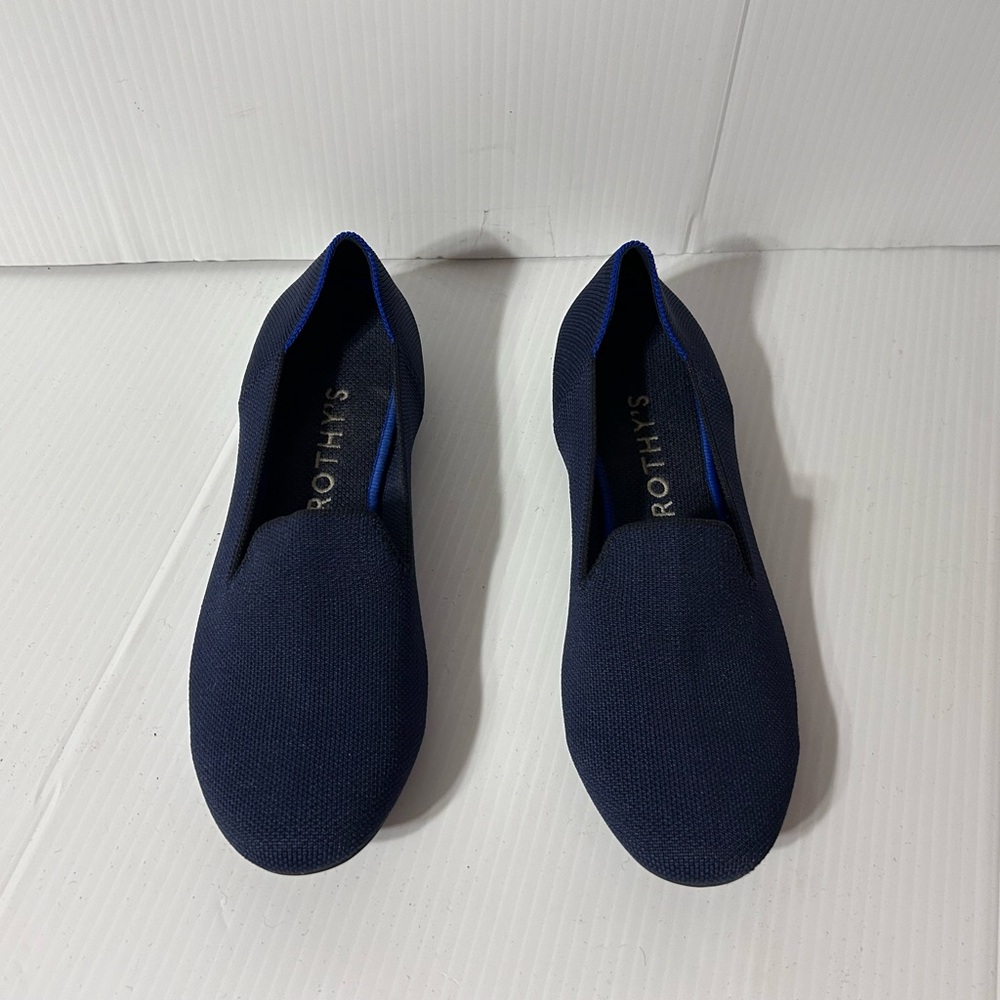 Rothy's Navy slip-on flat shoe women size 10
